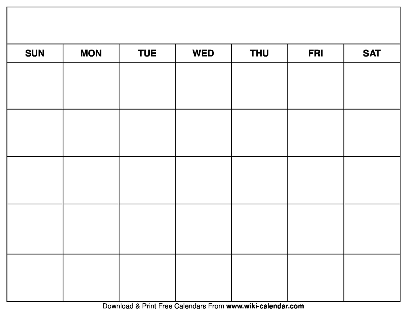 Printable Blank Calendar Templates - Wiki Calendar for Free Printable Calendar Template