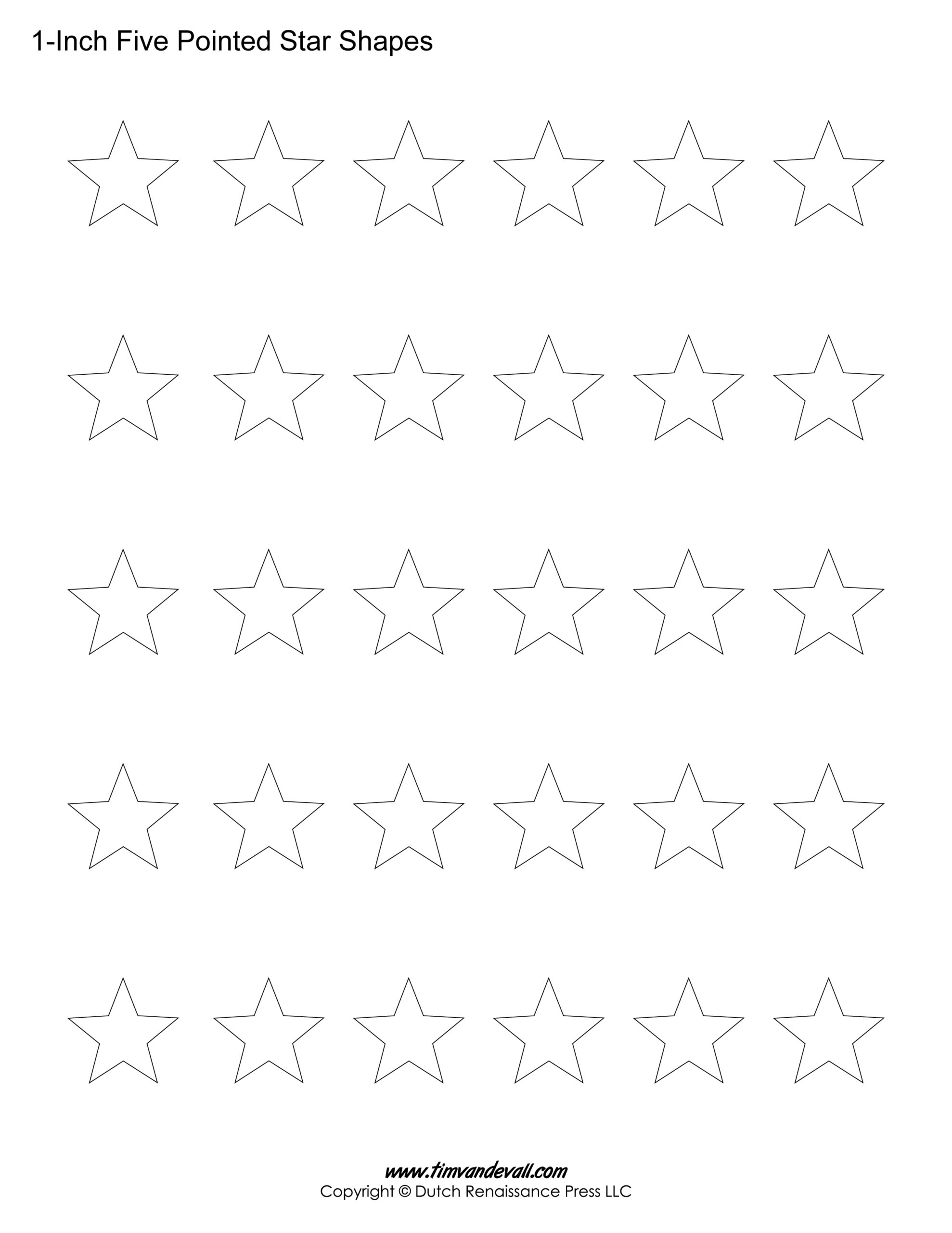 Printable Five Pointed Stars – Tim&amp;#039;S Printables in 5 Pointed Star Template Free Printable