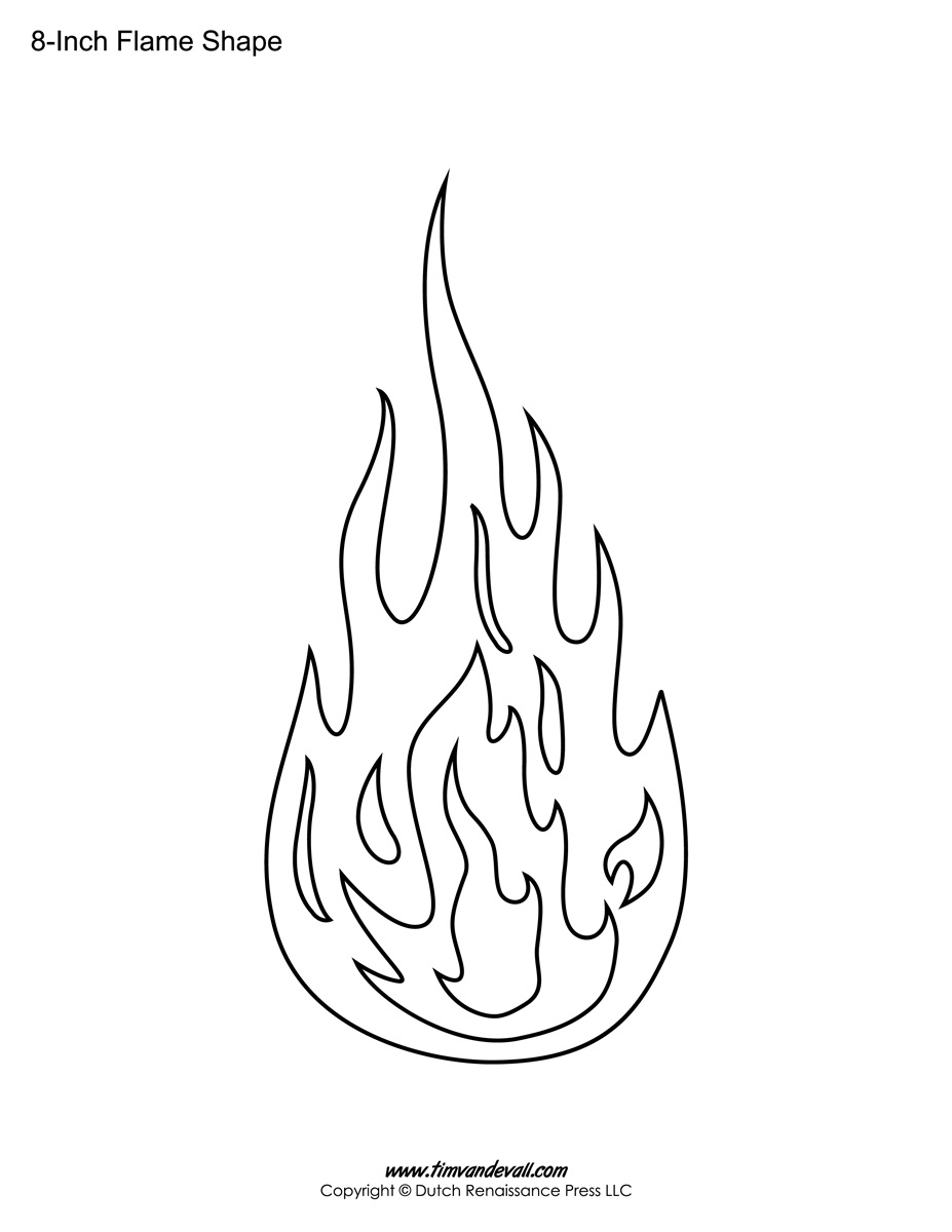 Printable Flame Stickers &amp;amp; Flame Templates – Tim&amp;#039;S Printables in Printable Cut Out Flame Template