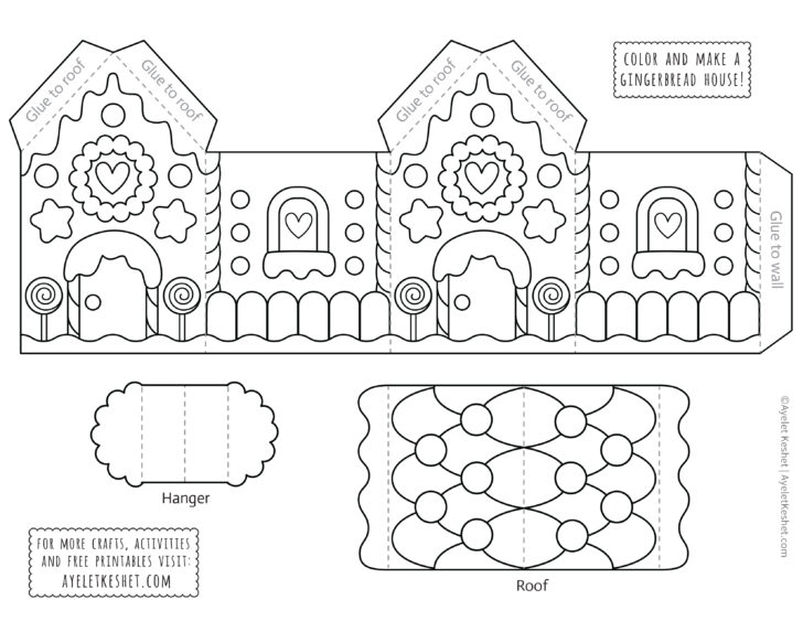 Free Printable Gingerbread House Template