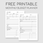 Printable Monthly Budget Planner Inside Printable Budget Worksheet Template