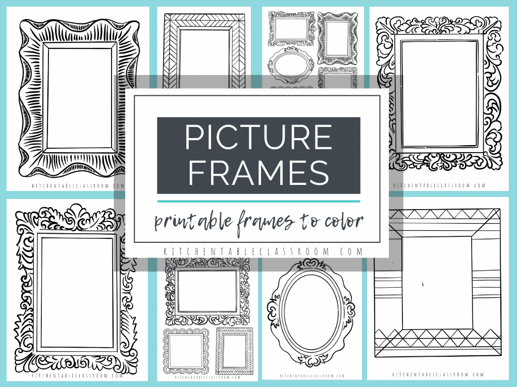 Printable Picture Frame Drawing Prompts - The Kitchen Table Classroom intended for Photo Frame Printable Templates Free