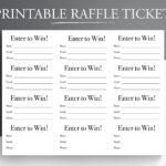 Printable Raffle Ticket. Enter To Win Printable Ticket. With Regard To Printable Raffle Ticket Template