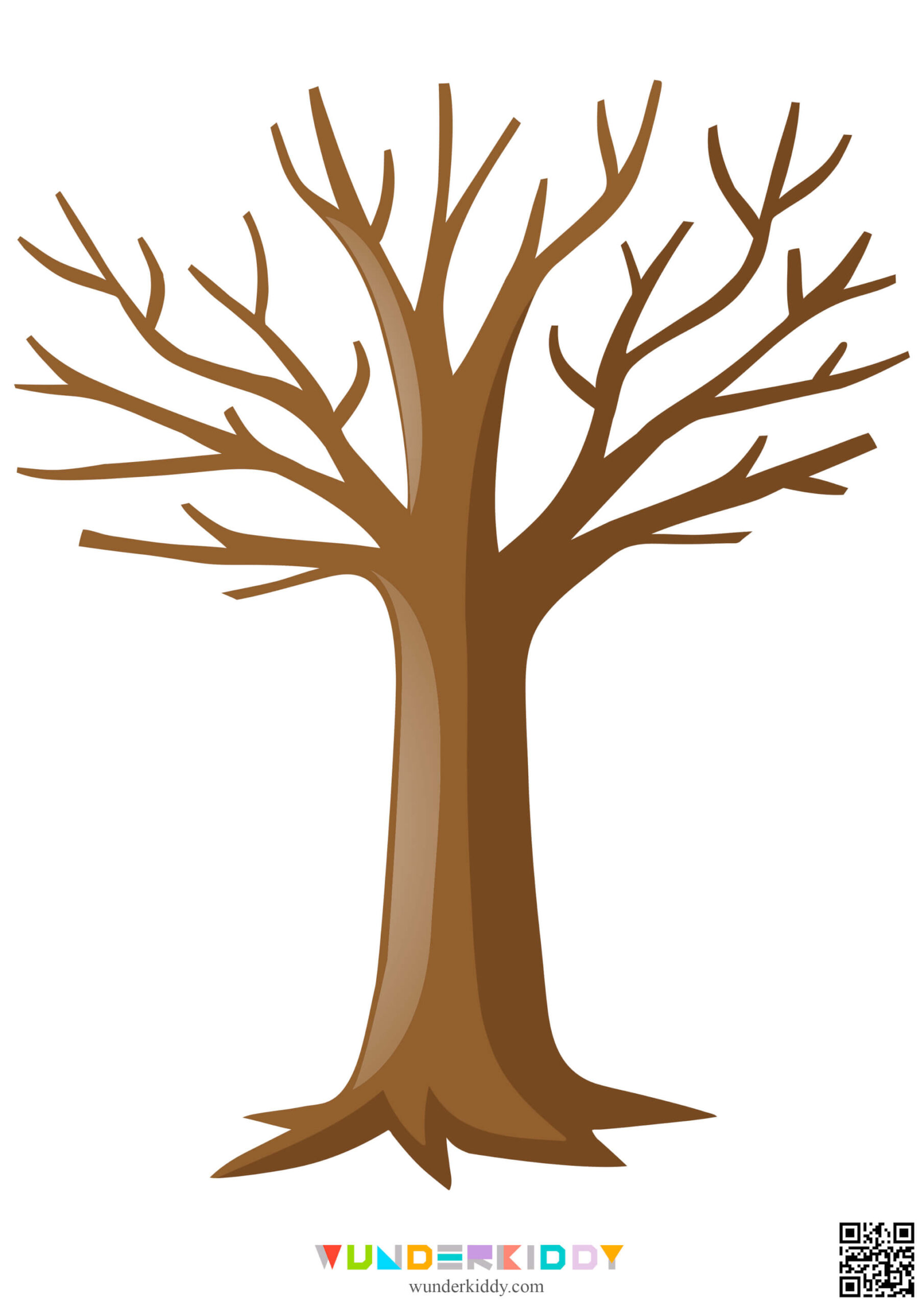 Printable Tree Template For Craft And Coloring Pages For Kids in Free Tree Template Printable