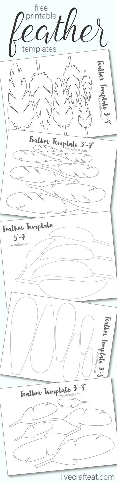 Printable Large Feather Template