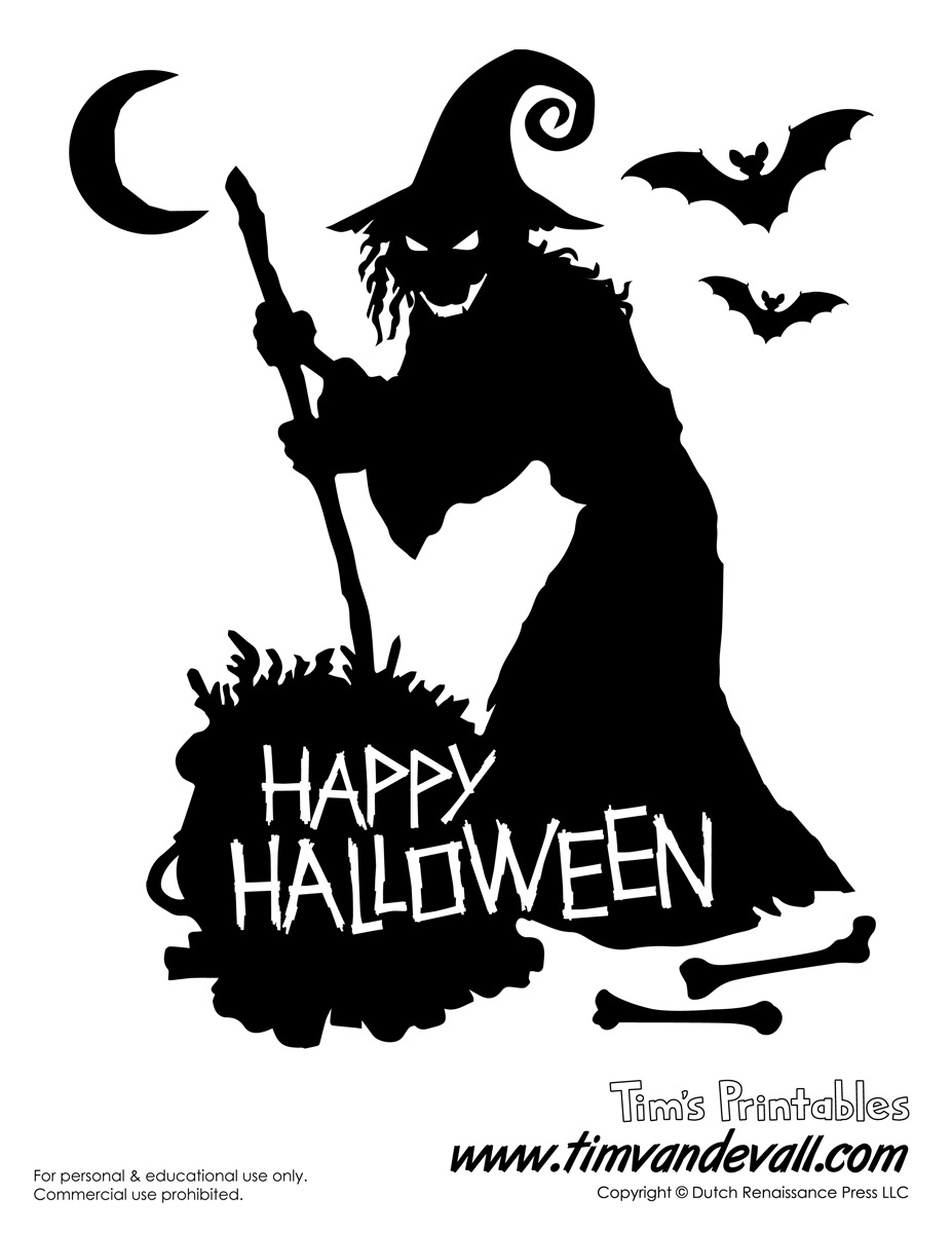 Printable Witch Silhouette – Tim&amp;#039;S Printables with regard to Free Printable Witch Template