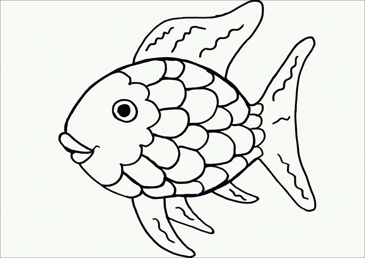 Rainbow Fish Coloring Printable | Educative Printable for Printable Rainbow Fish Template