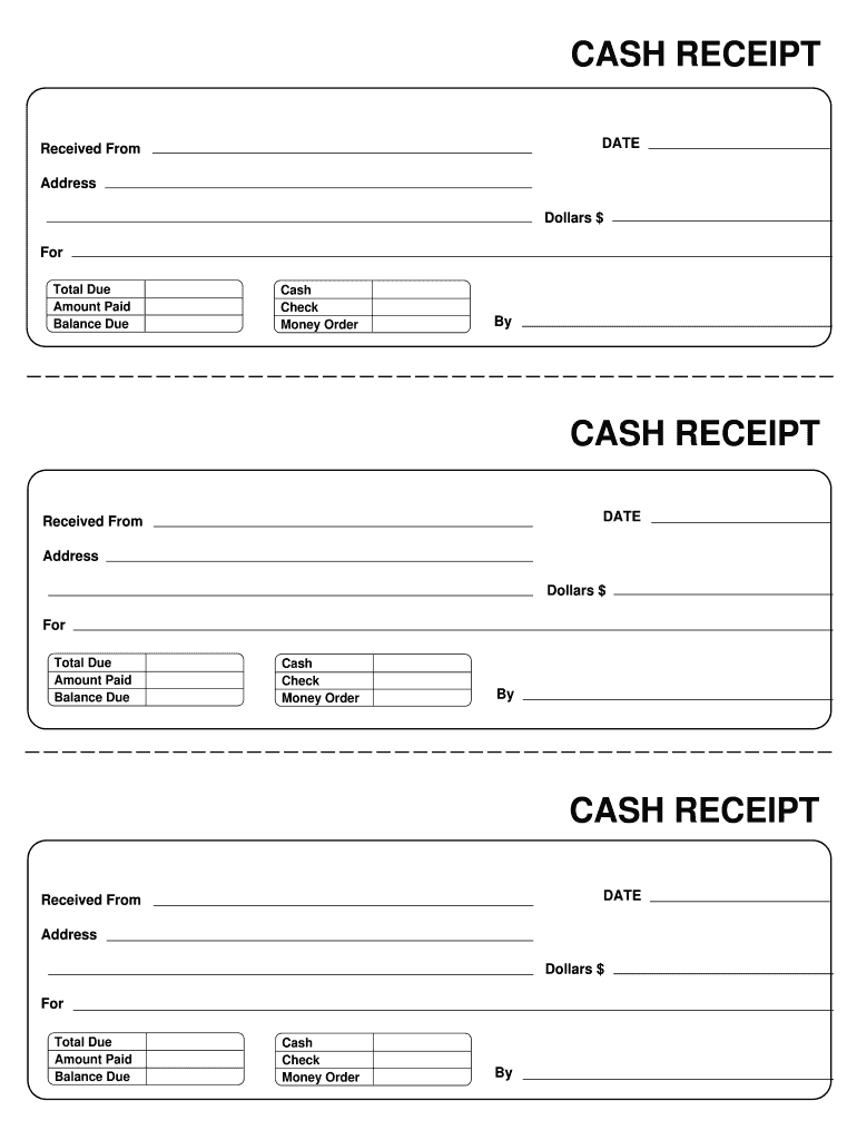 Receipt Template - Fill Online, Printable, Fillable, Blank | Pdffiller inside Free Printable Receipt Template