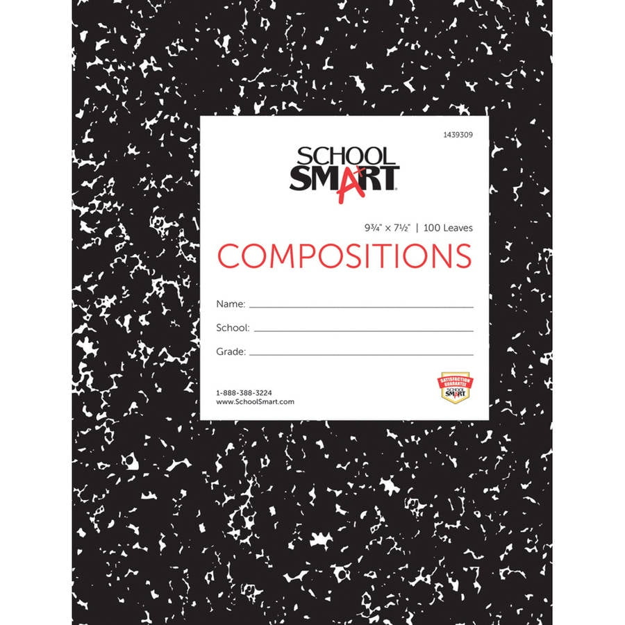 School Smart Marble Composition Book, 9-3/4 X 7-1/2 Inches, 100 Sheets within Free Printable Composition Lined 9.75x7.5 Paper Template