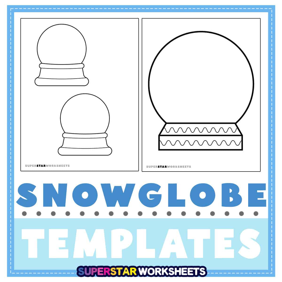 Snow Globe Templates - Superstar Worksheets inside Snow Globe Template Printable