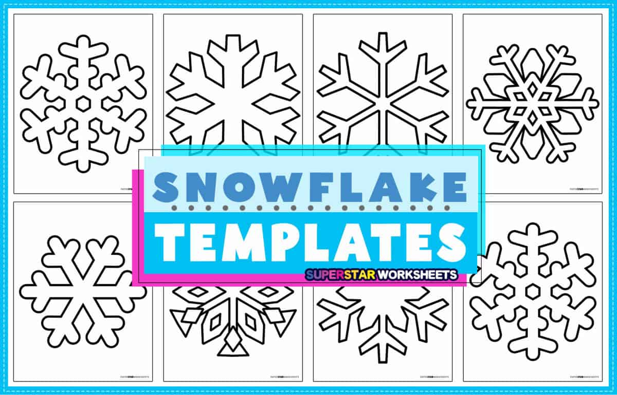 Snowflake Templates - Superstar Worksheets for Snowflake Template Free Printable