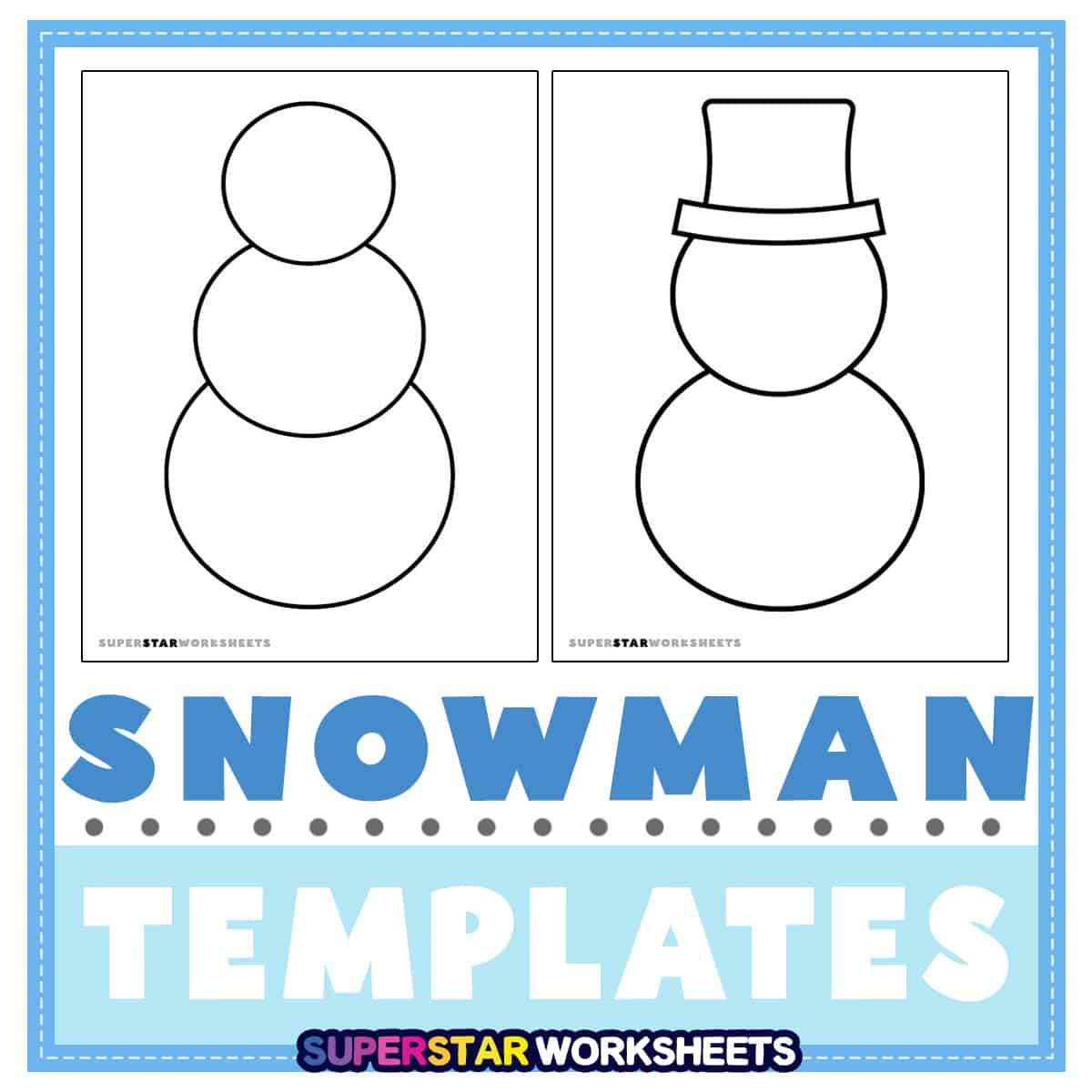 Snowman Templates - Superstar Worksheets throughout Free Snowman Template Printable