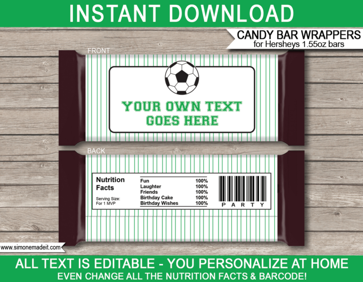 Free Printable Candy Bar Wrappers Templates