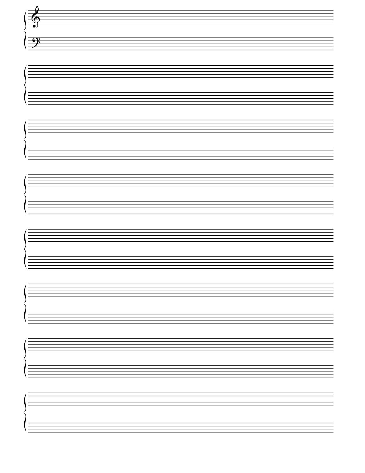 Staff Paper Blank Sheet Music - 10 Free Pdf Printables | Printablee intended for Music Sheet Template Printable