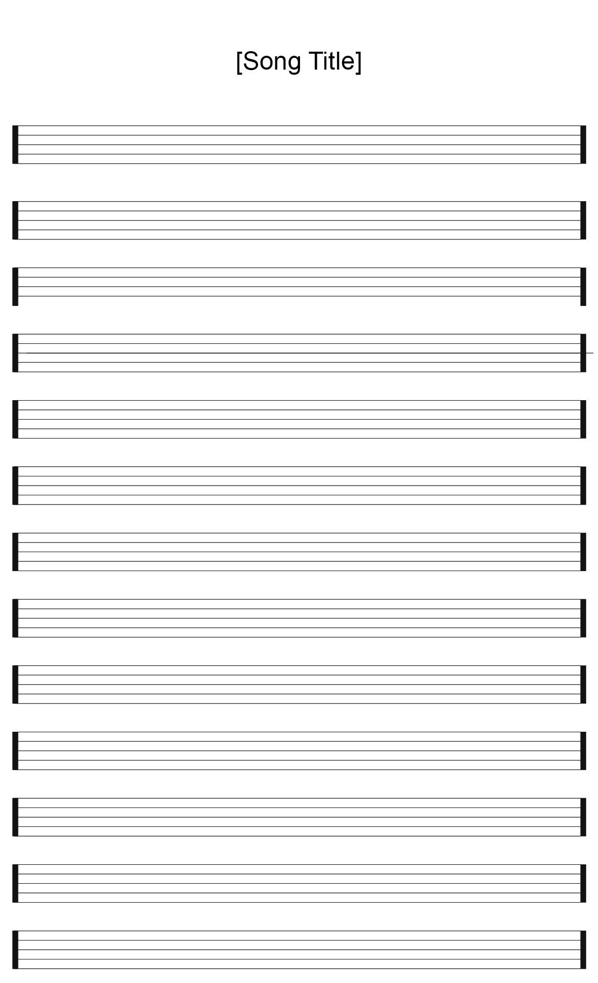 Staff Paper Blank Sheet Music - 10 Free Pdf Printables | Printablee with regard to Music Sheet Template Printable