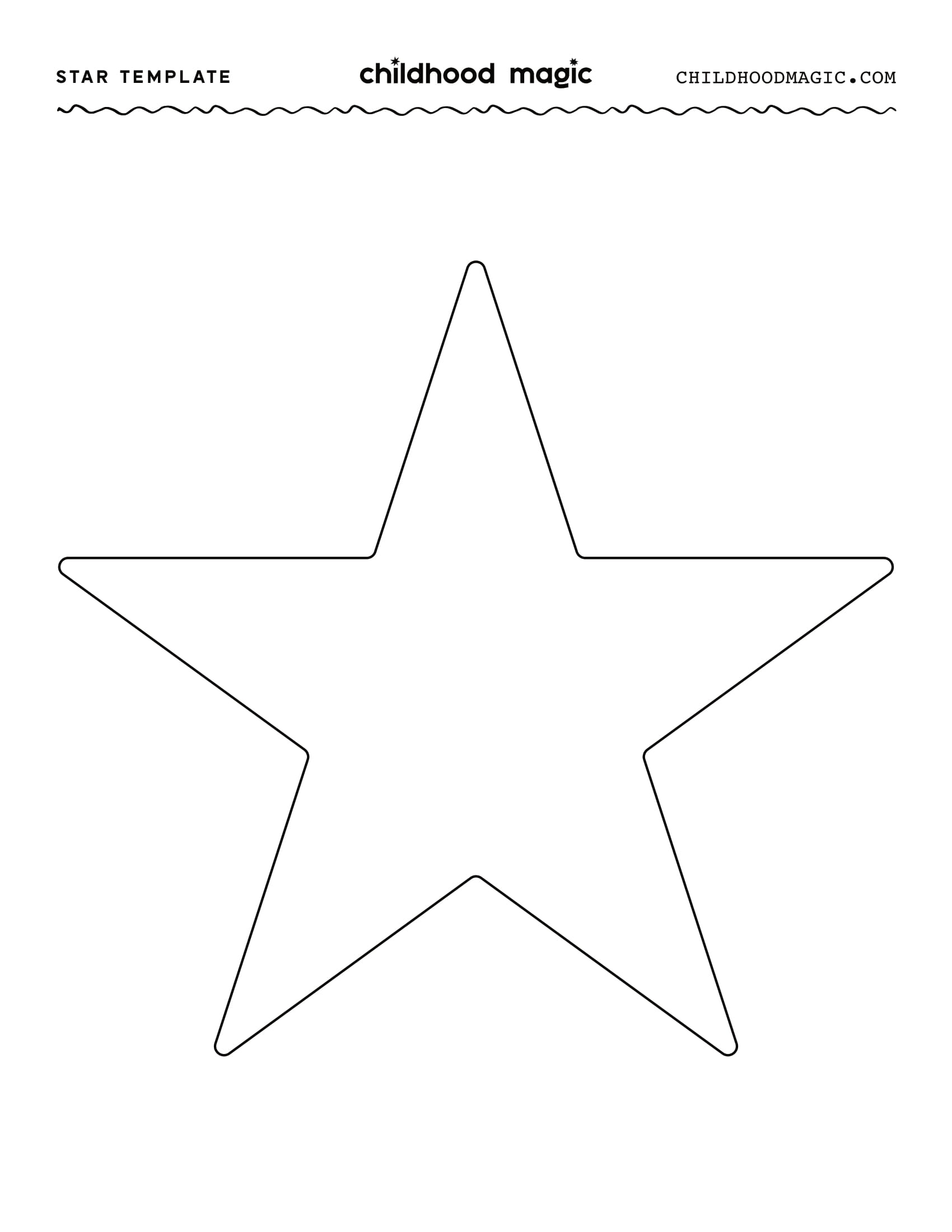 Star Template - Childhood Magic inside Printable Star Template Free