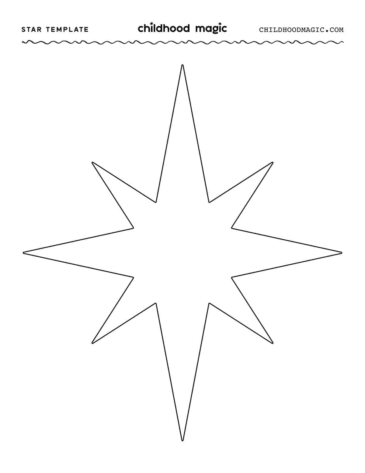 Star Template - Childhood Magic pertaining to Free Star Template Printable