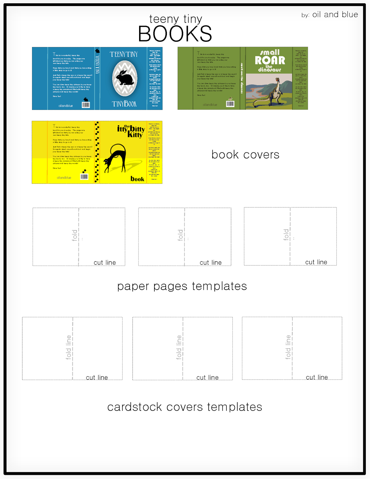 Teeny Tiny Mini Books Template - Free Printable in Printable Mini Book Template