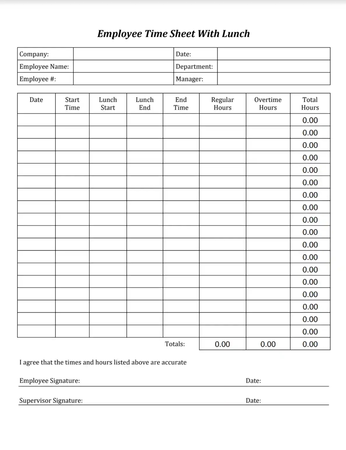 Time Card Template ≡ Fill Out Printable Pdf Forms Online with regard to Printable Time Card Template