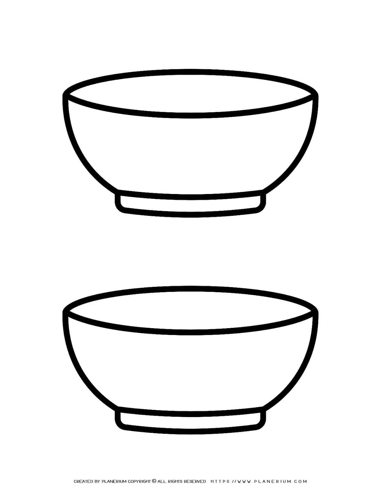 Two Bowls Template | Planerium with Printable Soup Bowl Template