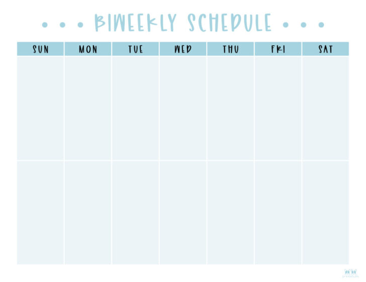 Free Printable Monday First 2 Week Calendar Template