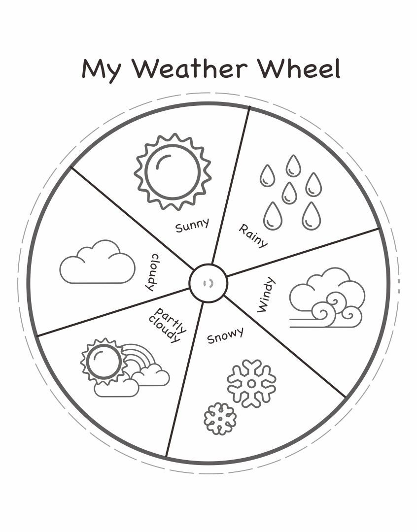 Weather Wheel - 10 Free Pdf Printables | Printablee pertaining to Printable Season Wheel Template