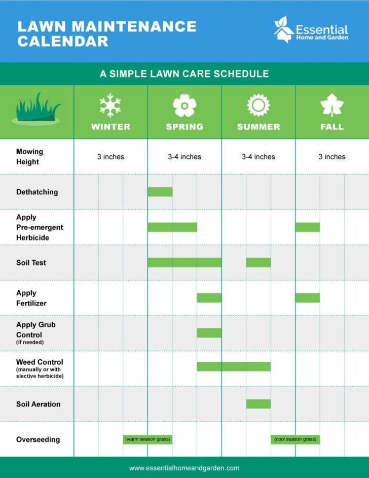 Printable Lawn Maintenance Schedule Template