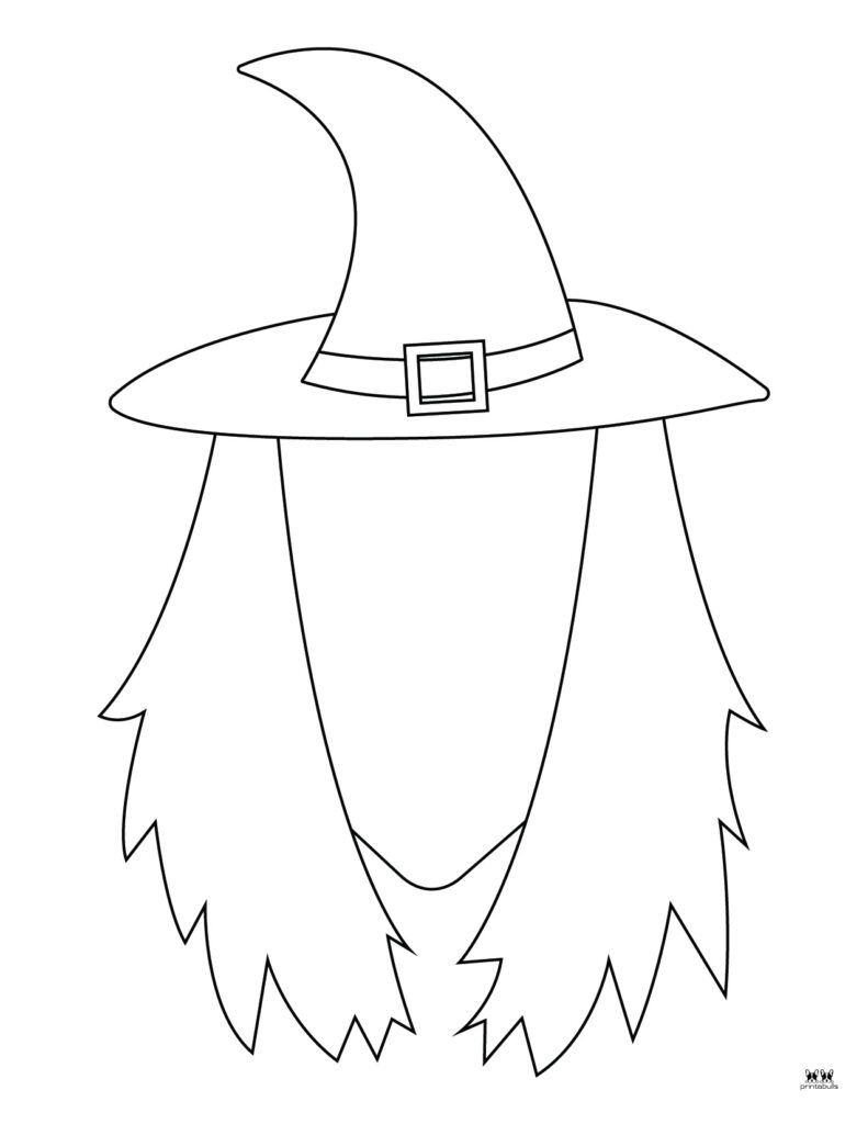 Witch Coloring Pages - 25 Free Printable Pages | Printabulls inside Free Printable Witch Template