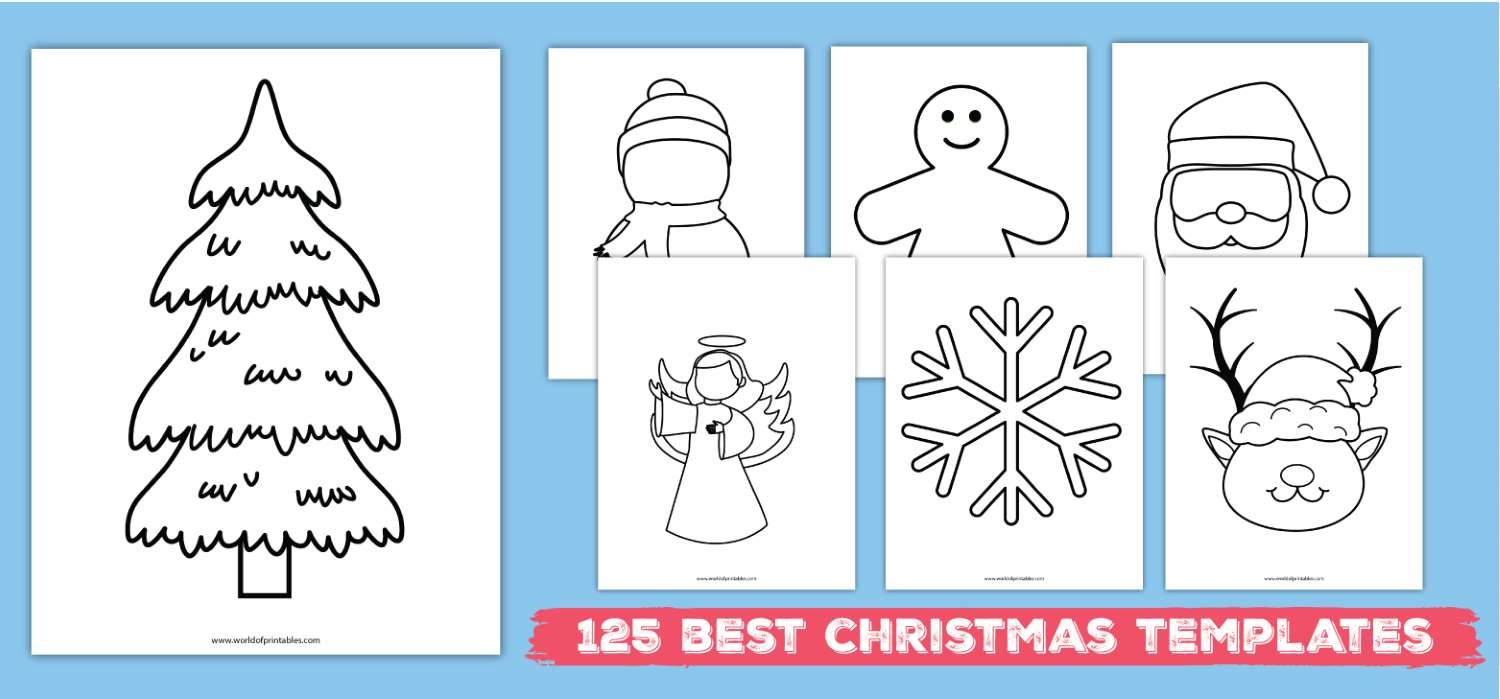 125 Free Christmas Template Printables - World Of Printables intended for Free Downloadable Christmas Templates