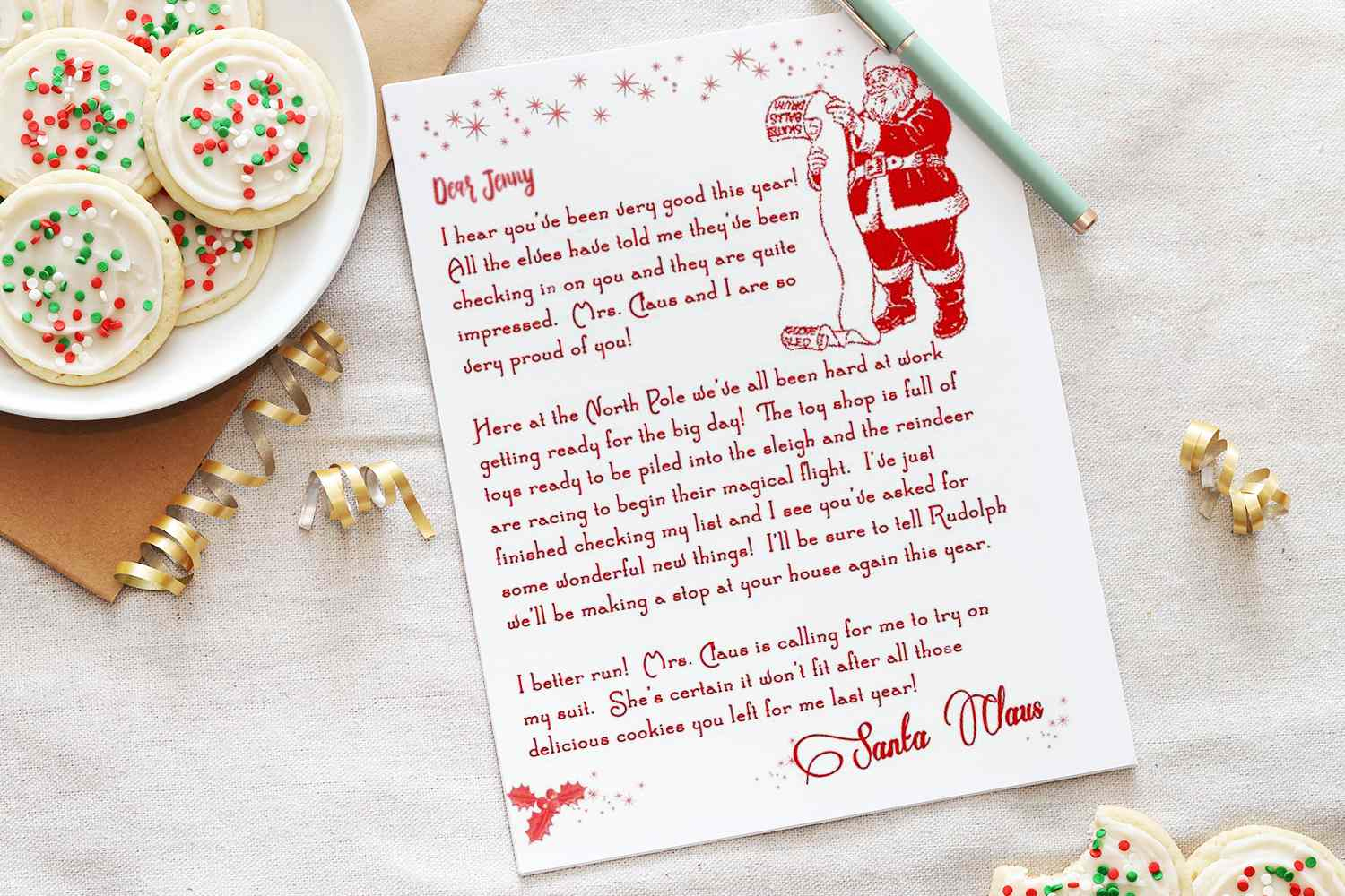 15 Free Letter From Santa Templates throughout Father Christmas Reply Letter Templates