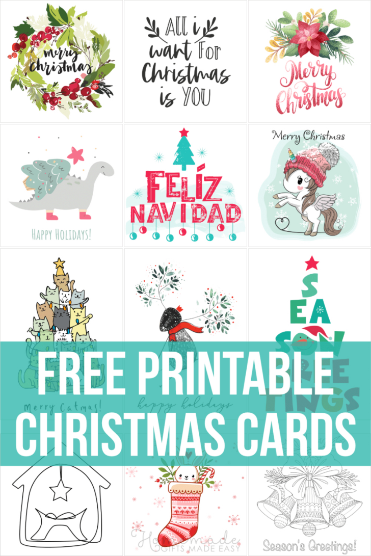 Free Printable Christmas Cards Templates