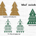 3D Christmas Tree Svg, 3D Christmas Tree Template, Christmas Tree Regarding Templates For 3D Christmas Tree