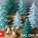 3D Christmas Tree Svg, Diy Paper Christmas Tree Template For Christmas Tree 3D Templates