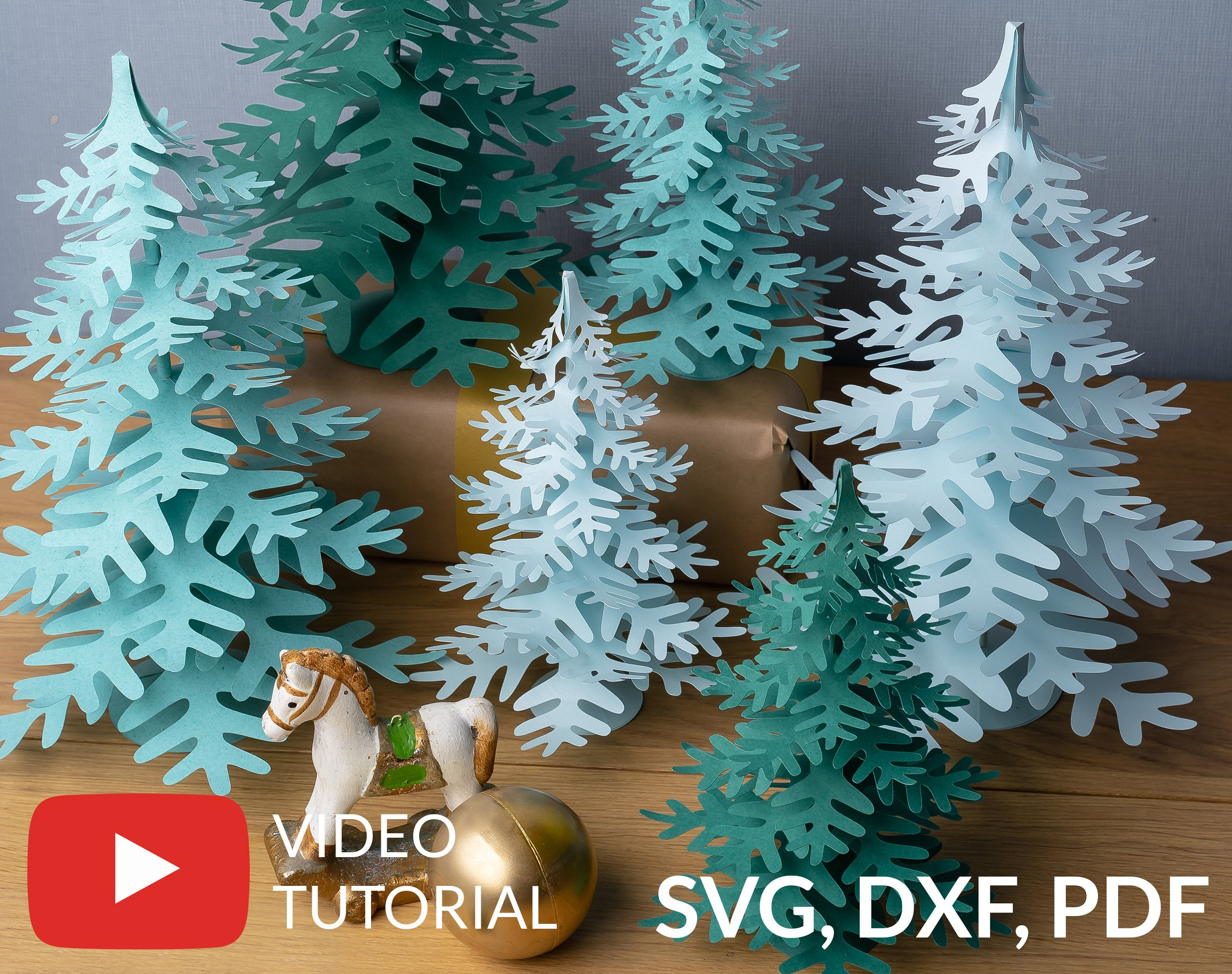 3D Christmas Tree Svg, Diy Paper Christmas Tree Template for Christmas Tree 3D Templates