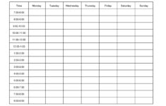 43 Effective Hourly Schedule Templates (Excel, Word, Pdf) ᐅ inside Hourly Schedule Template Free Printable