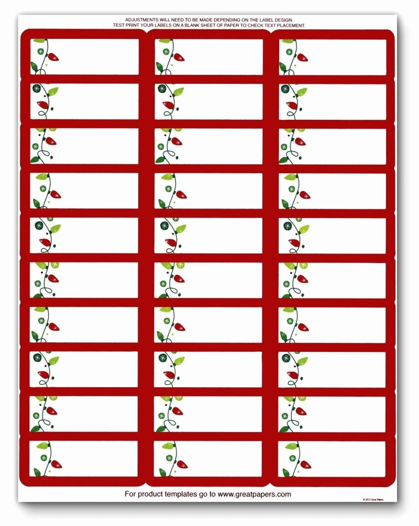 43 Mailing Labels 30 Per Sheet for Address Label Templates Christmas