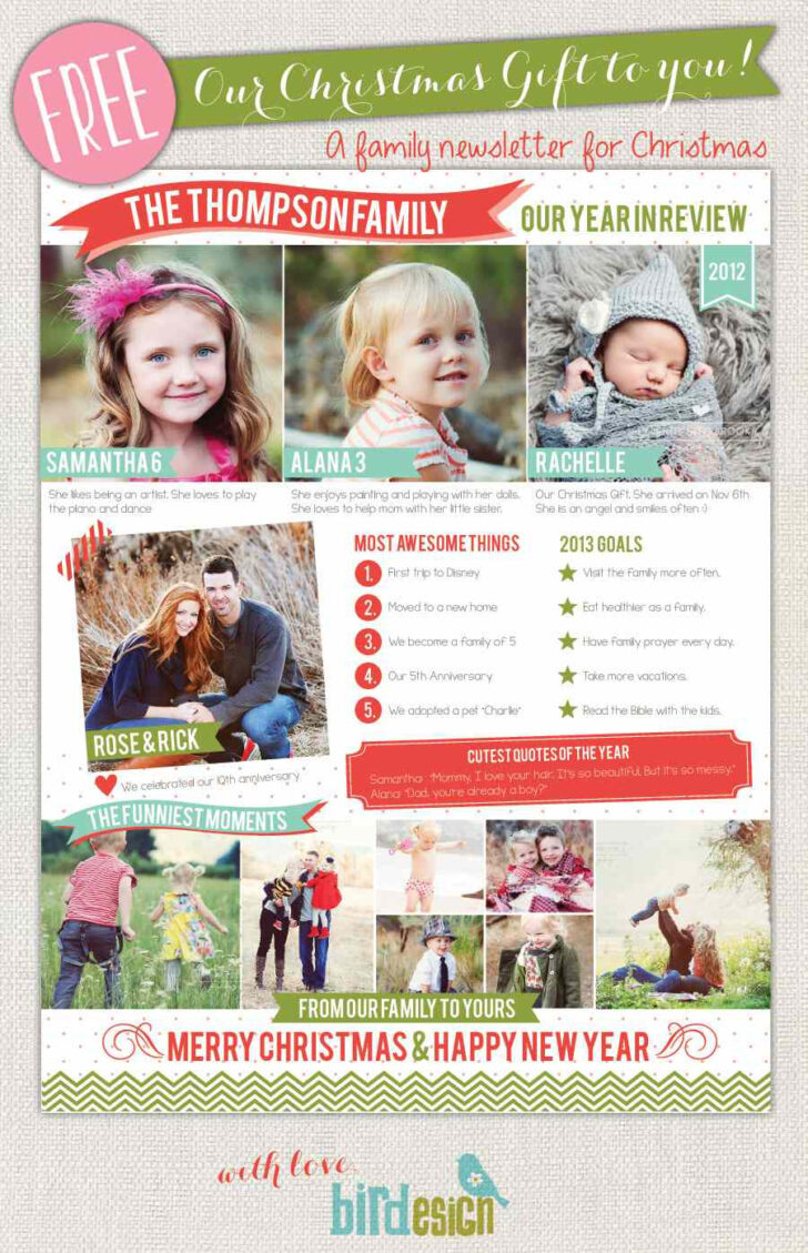 Free Christmas Newsletter Templates