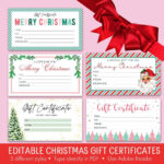 6 Free Printable Gift Certificate Templates For Christmas   The Intended For Free Templates Gift Certificate Christmas