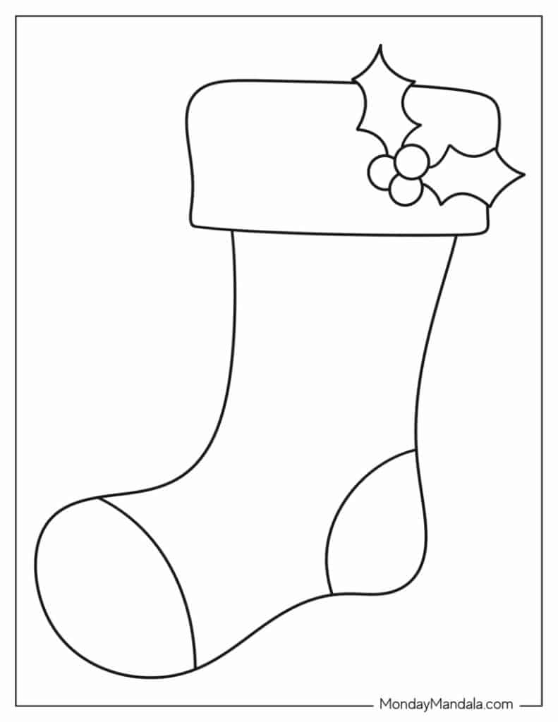 70 Christmas Stocking Templates (Free Pdf Printables) intended for Templates Christmas Stocking Pattern