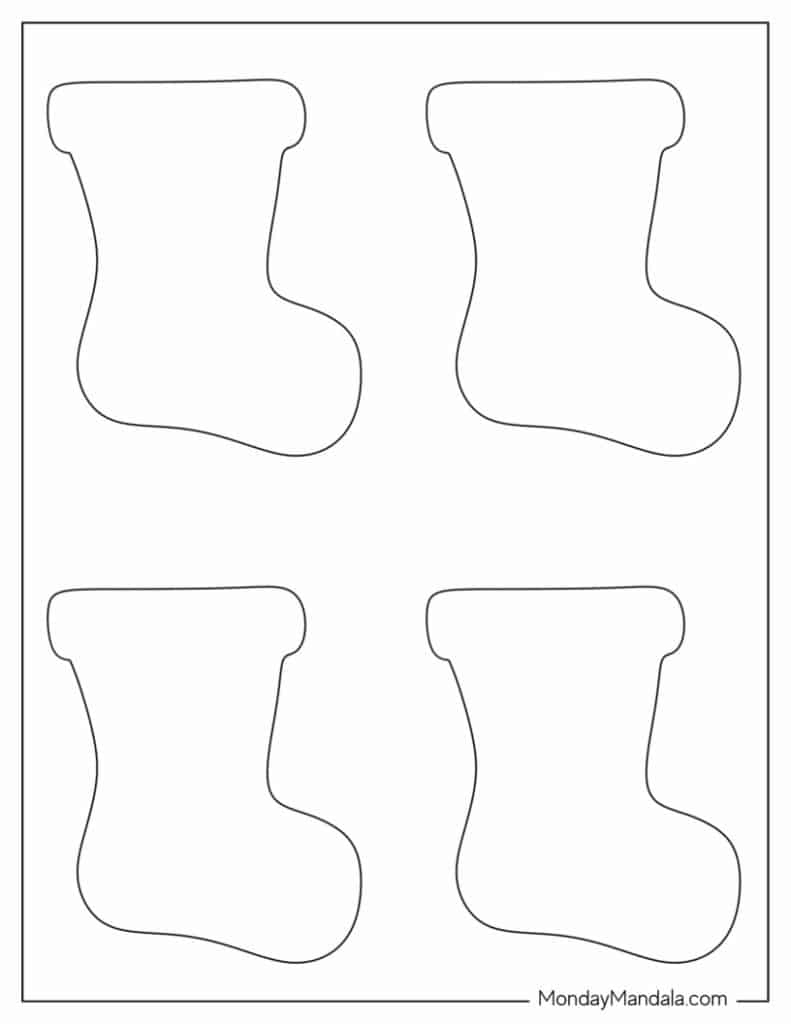 70 Christmas Stocking Templates (Free Pdf Printables) intended for Templates Christmas Stocking Pattern