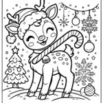 8 Free Reindeer Christmas Coloring Pages To Print With Regard To Christmas Coloring Templates