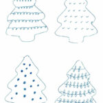 A Simple Cute Scandi Felt Christmas Craft For Your Home   Pillar With Christmas Tree Felt Templates