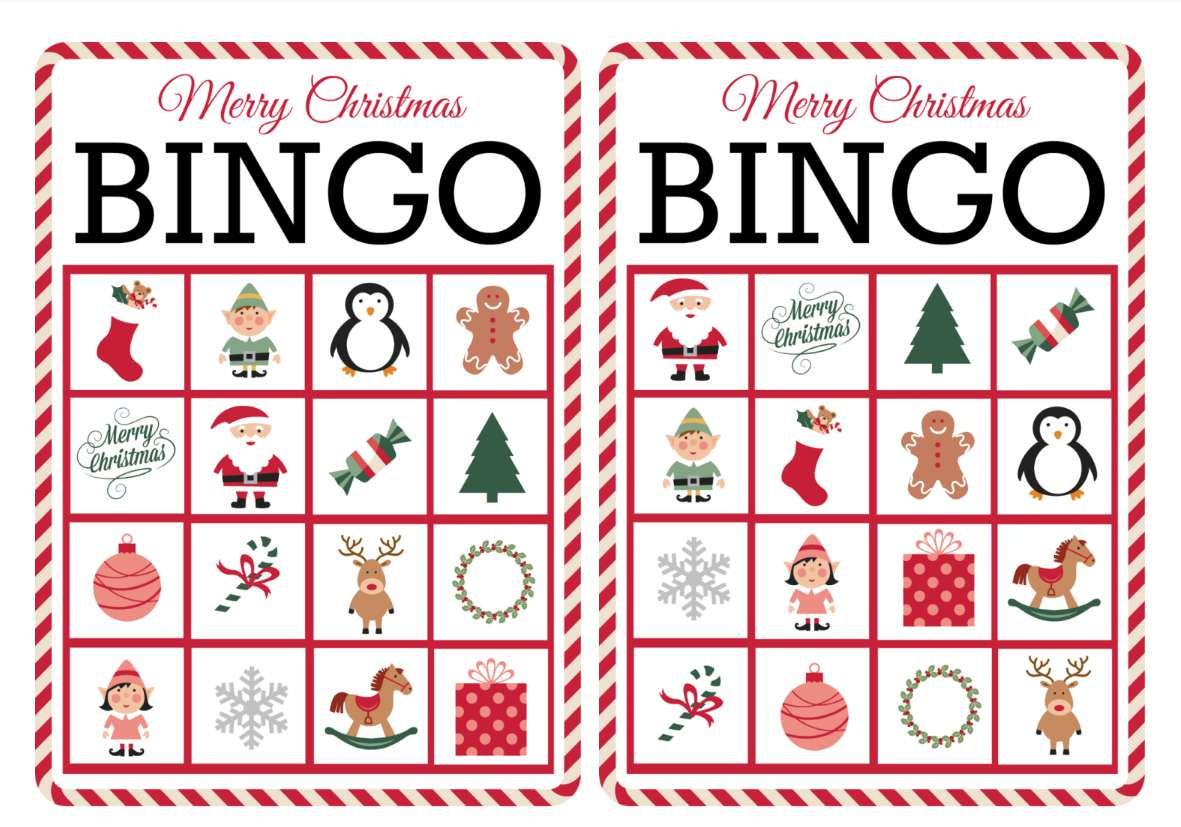 Christmas Bingo Inflate Template Set pertaining to Christmas Bingo Templates