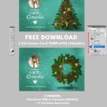 Christmas Card Templates For Photoshop   Photoshop Supply For Photoshop Christmas Card Templates Free Download