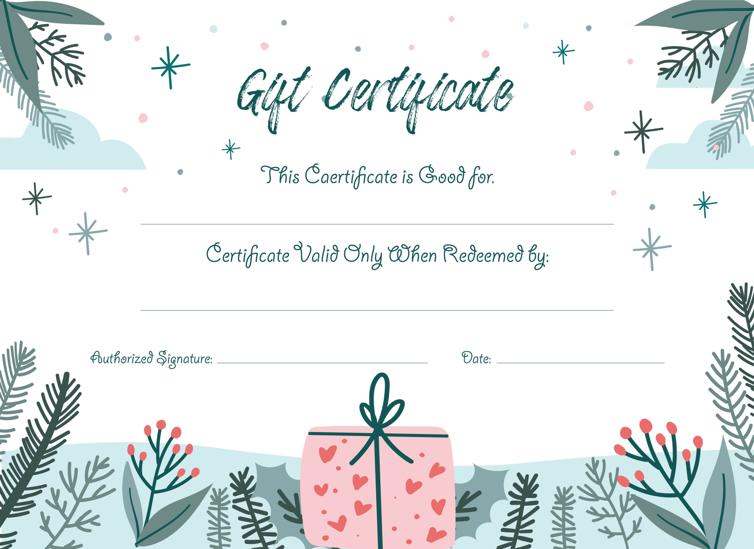 Christmas Gift Certificate Templates - 10 Free Pdf Printables inside Free Printable Christmas Gift Certificates Templates