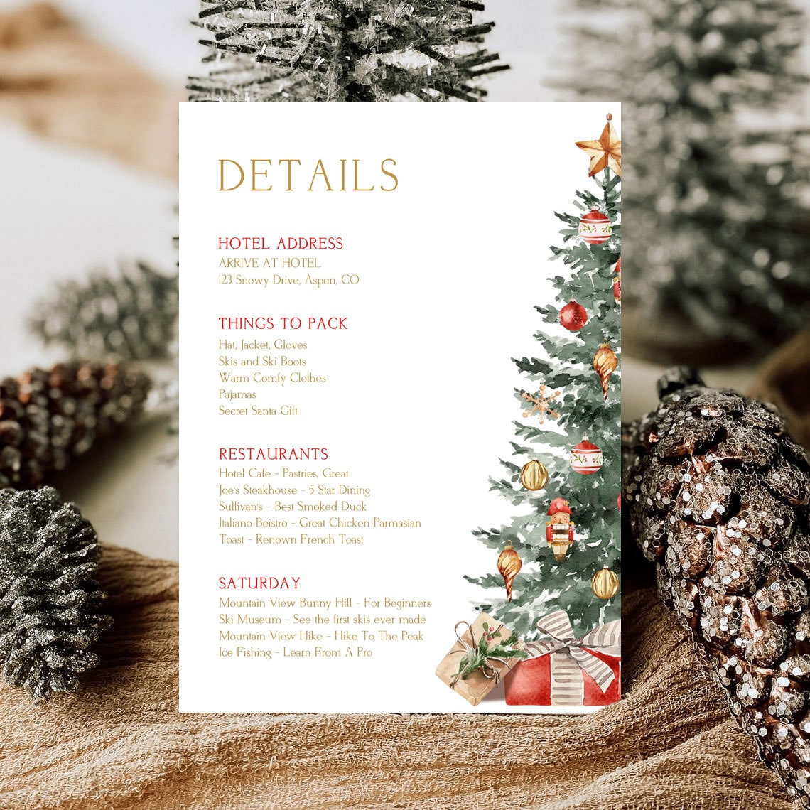 Christmas Itinerary Template Printable Holiday Itinerary Schedule pertaining to Christmas Itinerary Templates