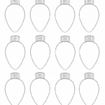 Christmas Lights Printablecoloring Page, Worksheet Or Pattern | A For Printable Christmas Lights Templates