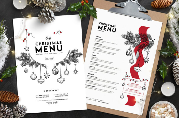 Christmas Menu Templates Free