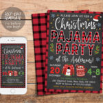 Christmas Pajama Kirby Party Template Within Christmas Pajama Party Invitation Templates Free