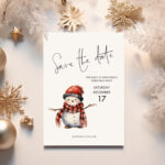 Christmas Party Save The Date Template, Printable Instant Download In Save The Date Christmas Party Templates